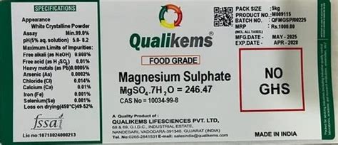 Zinc Sulphate - Magnesium Sulphate 7h2o Manufacturer from Vadodara