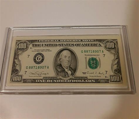 1990 $100 Dollar Bill Note Federal Reserve US Currency G88718907A ...