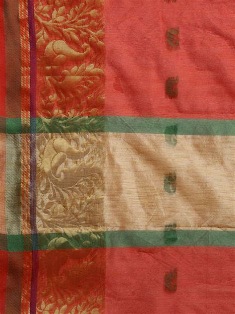 GJMA2688 Chanderi Silk Saree with Zari Woven Peacock Pattern – Chhabra 555