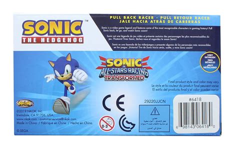 Buy NKOK 30389485 3.5 in. Sonic Transformed All-Stars Racing Pull Back ...