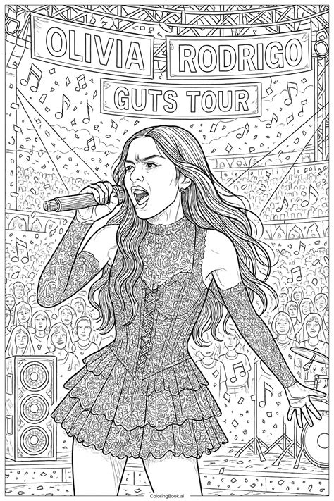 Olivia Rodrigo Coloring Pages Guts