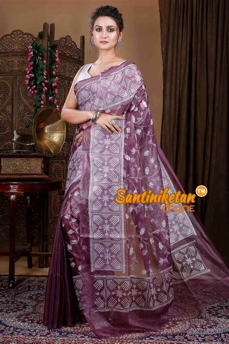 Kota Semi Organza Embroidery Saree SN202310021 – Santiniketan Online
