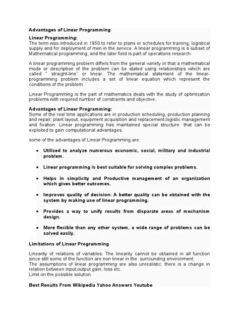 Image result for Limitations of Linear Programming