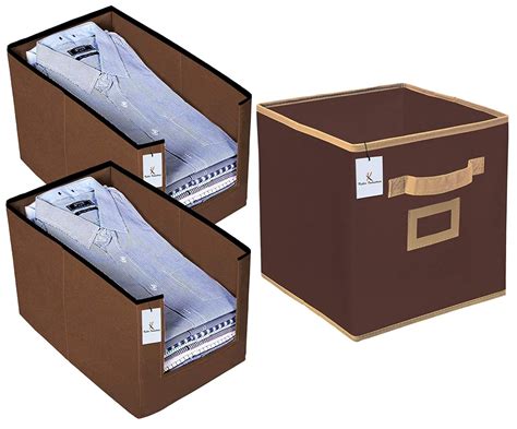 Kuber Industries Non Woven 2 Piece Shirt Stacker Wardrobe Organizer and ...