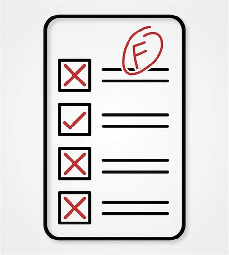 Image result for Fail Exam Mark Vector