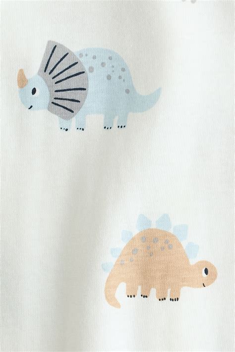 2-pack patterned cotton pyjamas - Light blue/Dinosaurs - Kids | H&M IN