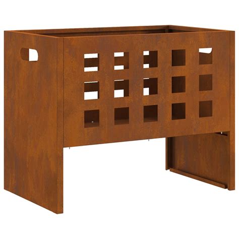 vidaXL Ognisko Brązowe Stal Corten 50 x 30 x 40 cm Ognisko Prostokątne ...