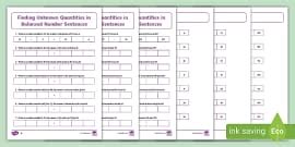 Making Number Sentences Worksheet / Worksheet, worksheet