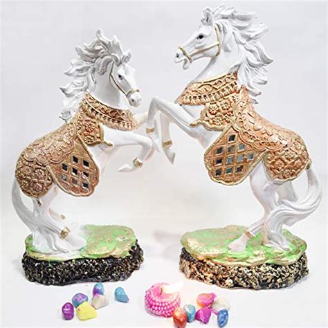 Buy GW Creations White Horses Combo Beautiful Unique Showpiece ...