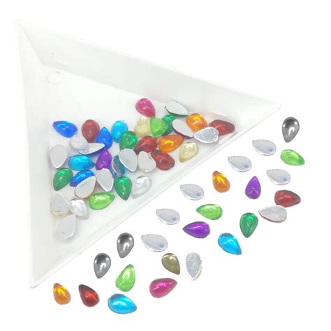 Buy Imitation Kundan Stones Flat Back Acrylic 6.3x4.1x2mm Drop online ...