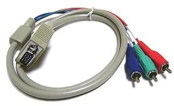 Component Video 3 RCA to D-sub 15 Pin Adapter Cable : Amazon.in ...
