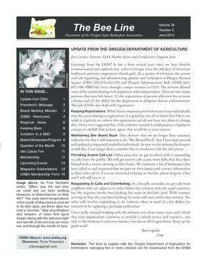 Fillable Online orsba The Bee Line Newsletter of the Oregon State ...