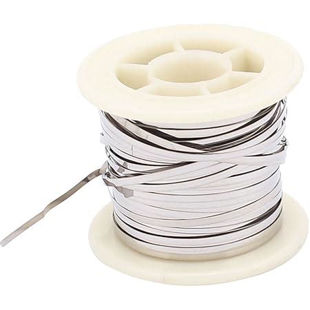 uxcell 15M 49Ft 0.2x10mm Nichrome Flat Heater Wire for Heating Elements ...
