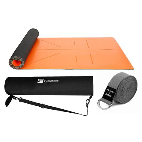 Flexnest Premium Performance PU/Rubber Material Yoga Mat for Men and ...