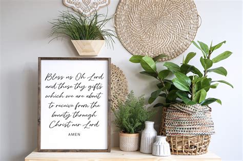 Bless Us Oh Lord Printable Meal Prayer Christian Art - Etsy