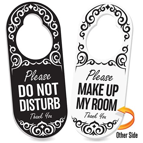 SignSeries Do Not Disturb Sign - Door Hanger Signs - Reverse Side Says ...