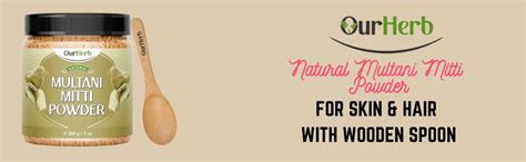OurHerb Multani Mitti (Fuller’s Earth) Powder for Skin & Hair with ...