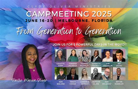 Campmeeting 2025 - June 16-20, 2025, 7250 Lake Andrew Dr, Melbourne, FL ...