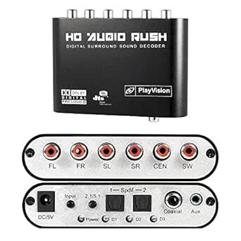 Microware 5.1 CH Audio Decoder SPDIF To RCA DTS AC3 Digital To 5.1 ...