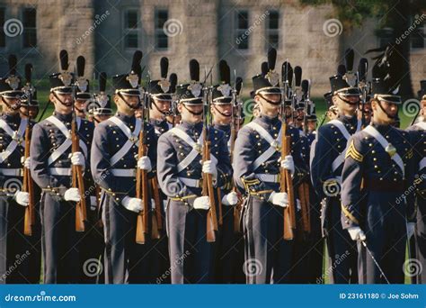 Soldiers Standing at Attention, Editorial Image - Image of protecting ...