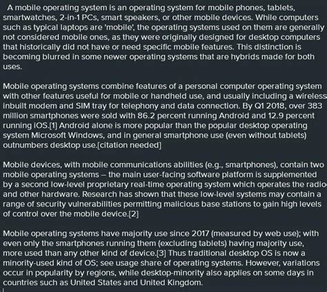 Write short note on mobile operating system. - Brainly.in