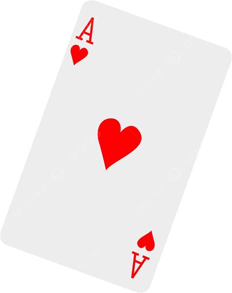 Illustrated Vector Of The Ace Of Hearts Against A White Backdrop Vector, Background, White ...