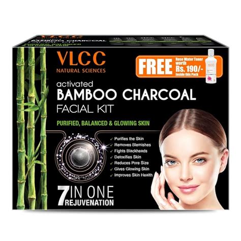 Buy VLCC Activated Bamboo Charcoal Facial Kit (5 Sessions) With Free ...