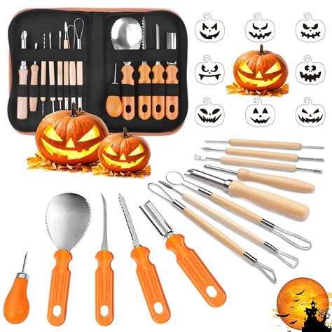 Buy Halloween Pumpkin Carving Kit,13 Pieces Professional Stainless ...