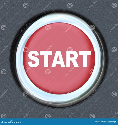 Start - Car Push Button Starter Stock Illustration - Illustration of ...