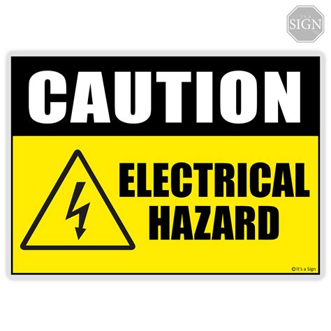 Caution Electrical Hazard Sign - Laminated Signage - A4 Size | Lazada PH