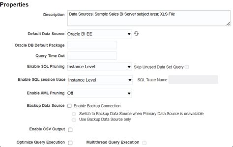 データ・モデルのプロパティ