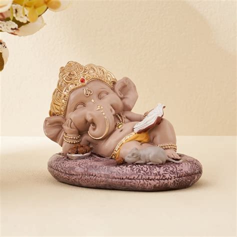 Buy Corsica Polyresin Reading Ganesha Figurine from Corsica by Home ...