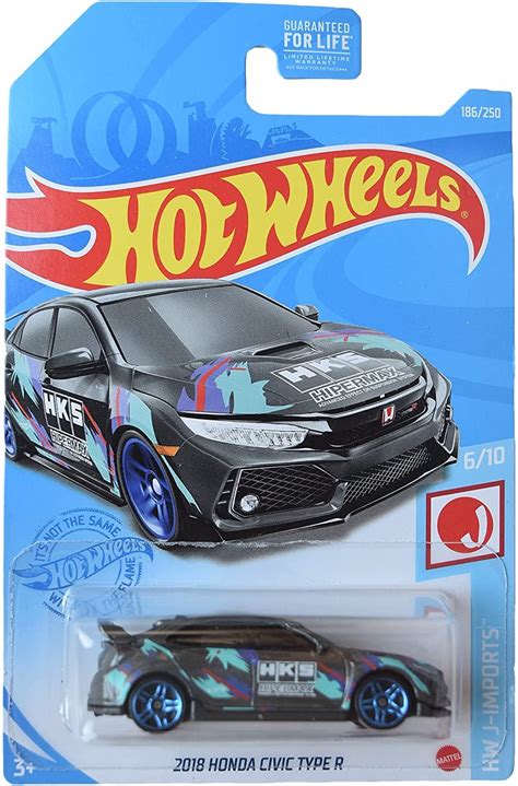 Buy Hot Wheels 2018 Honda Civic Type R, [Gray] J-Imports 6/10 Online at ...
