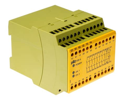774150 Pilz | Pilz PZE 9, 24V dc Safety Relay, 8 Safety Contacts, 1 ...