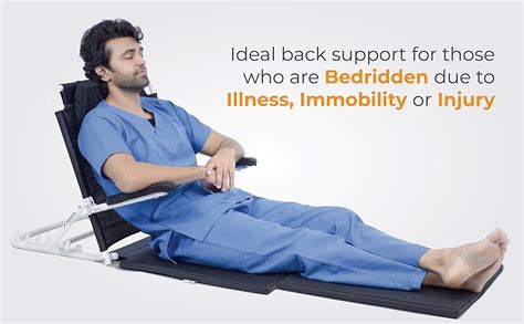 FOVERA Adjustable Hospital Back Rest with Arm Rest for Use on Bed, Back ...