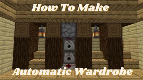 Image result for Minecraft Redstone Wardrobe Tutorial