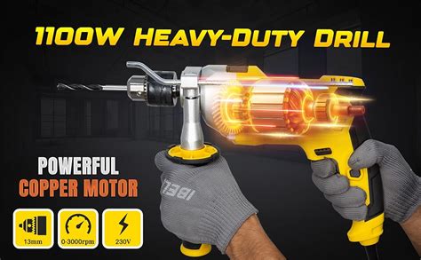 iBELL VORMIR VR ID13-30 Impact Drill – 13mm Keyless Chuck, 1100W ...