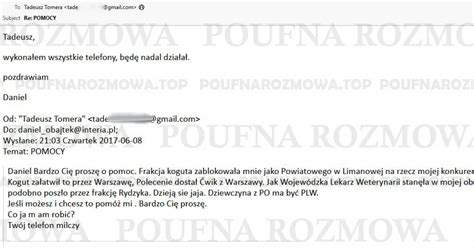 Tadeusz Tomera o e-mailu do Obajtka - Limanowa.in