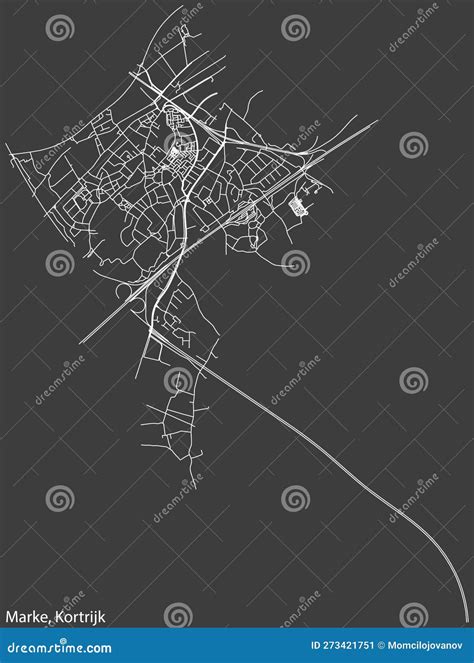 Street Roads Map of the MARKE MUNICIPALITY, KORTRIJK Stock Vector ...