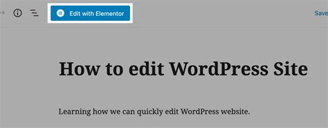 Editing Web Page Using Elementor 的图像结果