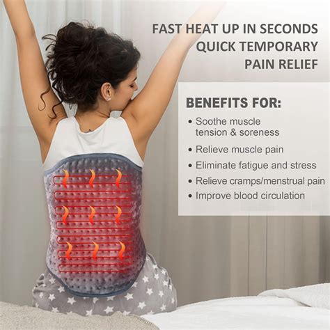 Buy Snailax Heating Pad for Back Pain Relief,16”x24”Electric Heat Pads ...