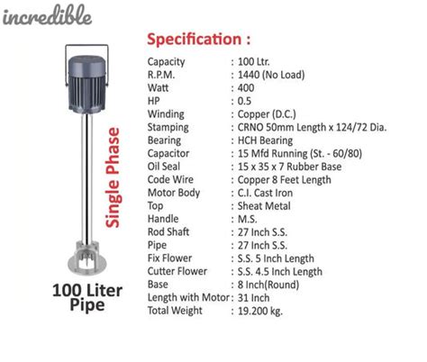 100L Industrial Heavy Curd Churner SS Pipe Stirrer Blending Machine Va ...