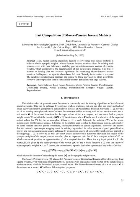 Image result for Moore-Penrose Inverse Example