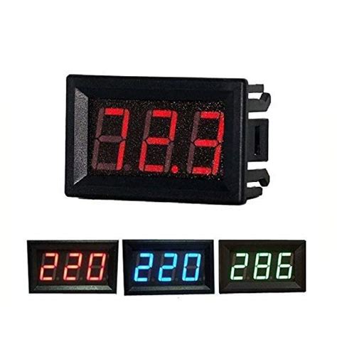 eHUB 0.56 Inch AC60-500V Two-Wire Digital Display AC Voltmeter (Red ...