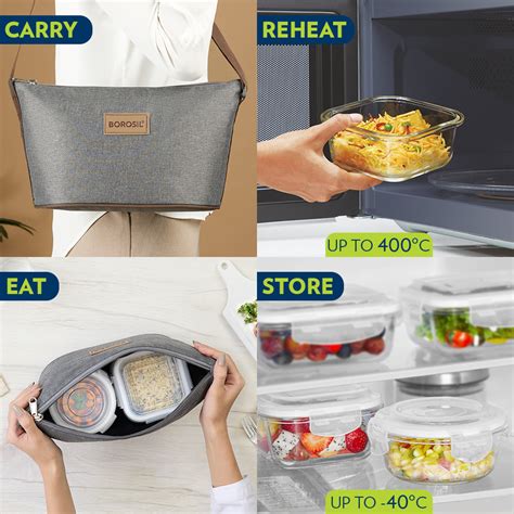 Borosil Borosil Pro Daisy Glass Lunchbox