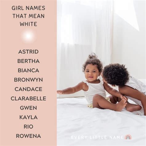 100+ Names That Mean White for Boys and Girls - Every Little Name