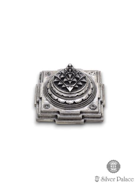 925 Sterling Silver Shree Yantra ( Maha Meru ) Lc Statue Decorative ...