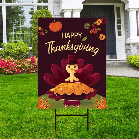 Happy Thanksgiving Yard Sign, Harvest Fall Autumn Decor, Be Thankful ...