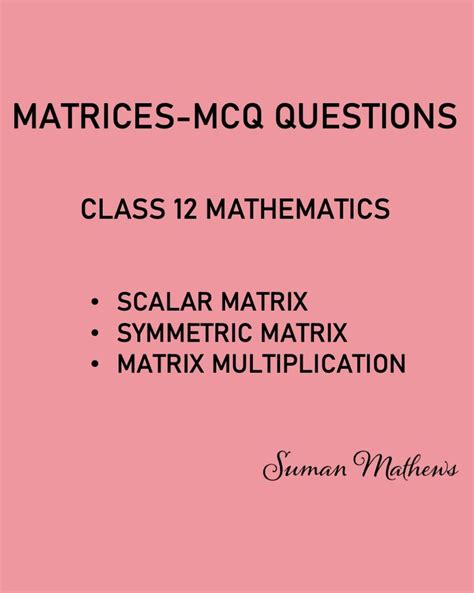 Image result for Matrices Questions