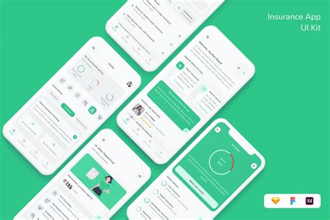 保险购买 app UI 设计模板 - UI图帮网
